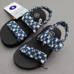 Cat & Jack Navy Floral Kids Sandals - New With Tags - Size 6